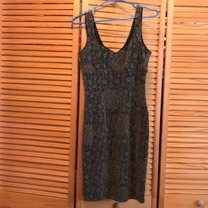 Gorgeous Black and Gold Bodycon Dress